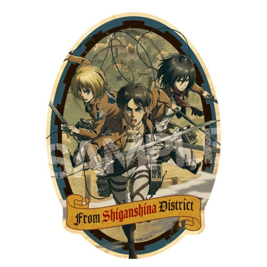 Accessories Ensky | Attack On Titan Travel Sticker 5 Eren & Mikasa & Armin