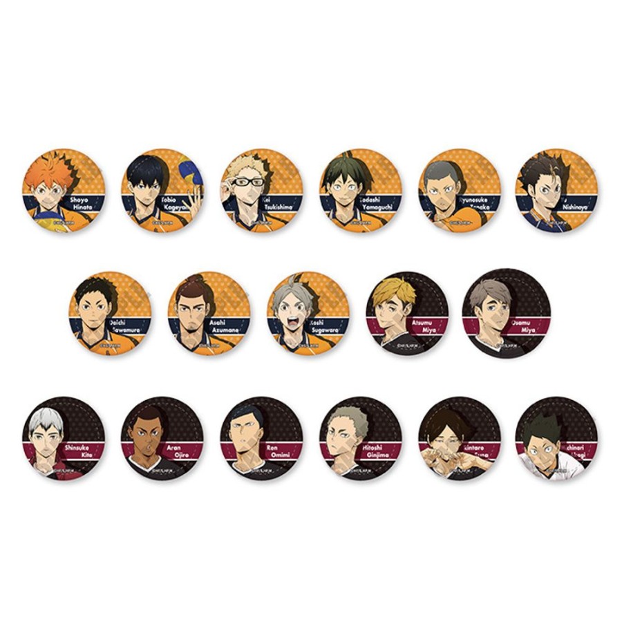 Accessories Playful Mind Company | Haikyu!! To The Top Leather Badge A Karasuno & Inarizaki [Blind Box]