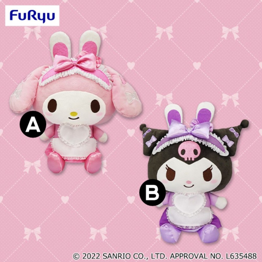 Plush Toys FuRyu | My Melody & Kuromi Birthday Rabbit Maid Big Plush