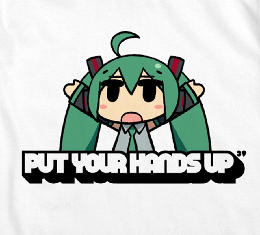 Apparel Cospa | Hatsune Miku Chan X Co Ver. Put Your Hand Up T-Shirt White