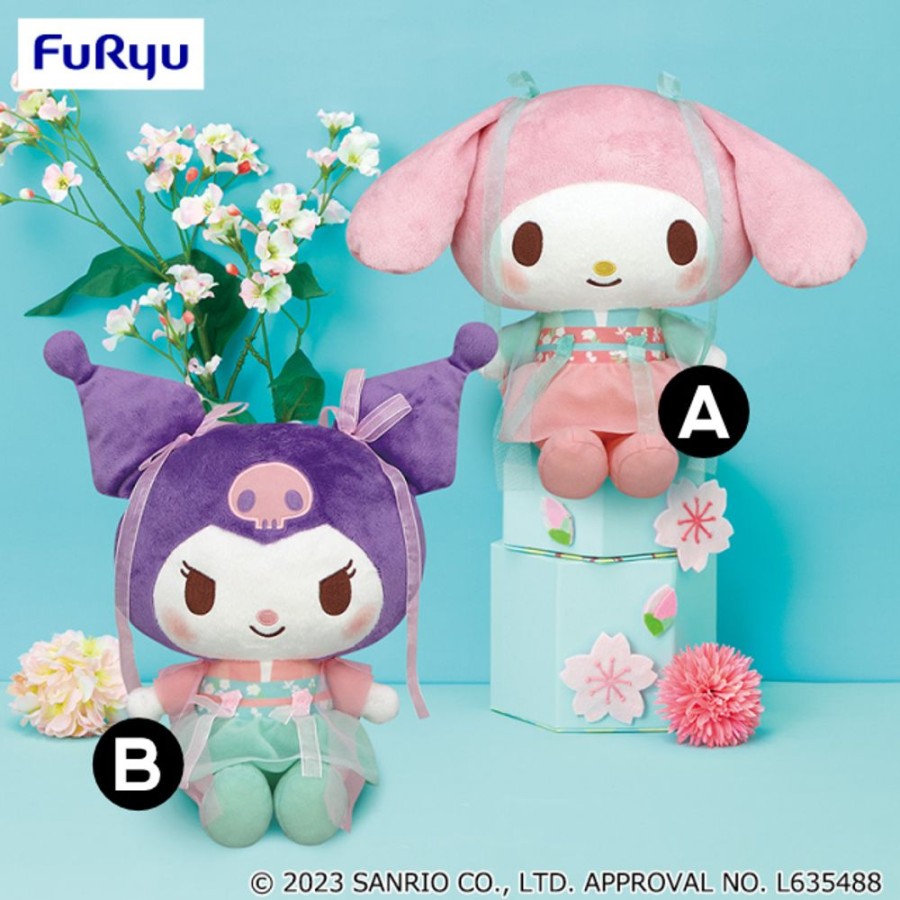 Plush Toys FuRyu | My Melody & Kuromi Spring Color Big Plush