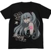 Apparel COSPA | Hatsune Miku Chan X Co Ver. Star T-Shirt Black