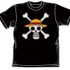 Apparel Cospa | One Piece Pirates Flag T-Shirt Black