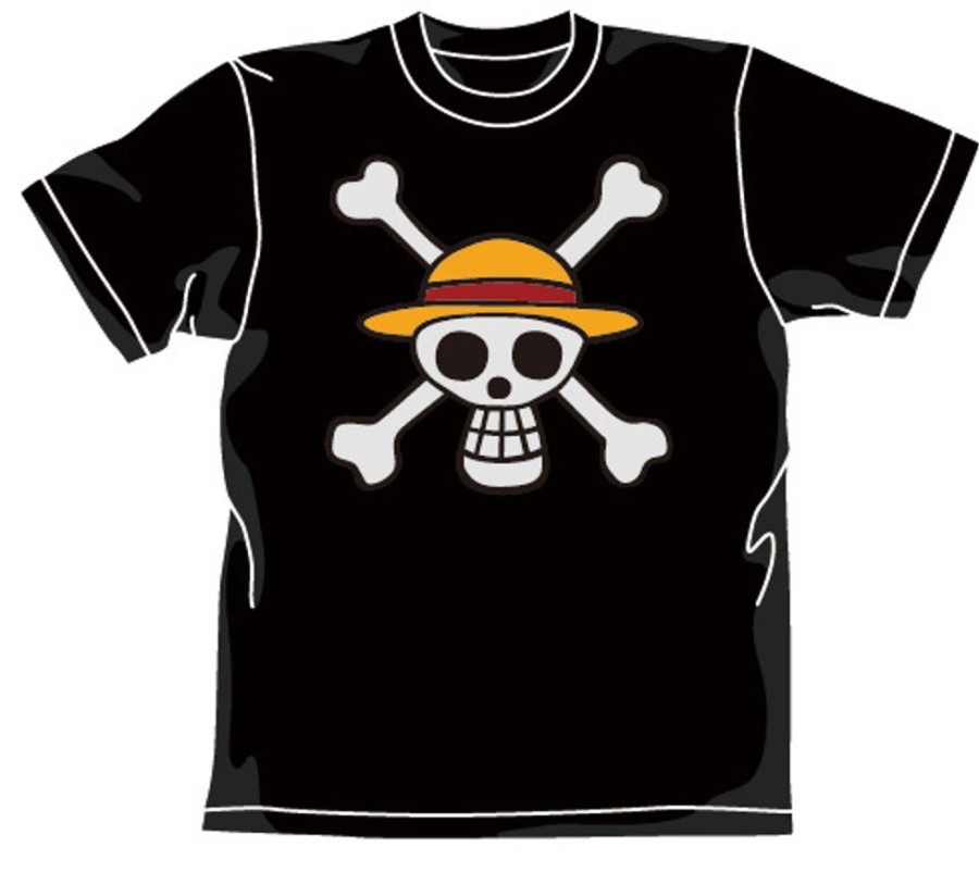 Apparel Cospa | One Piece Pirates Flag T-Shirt Black