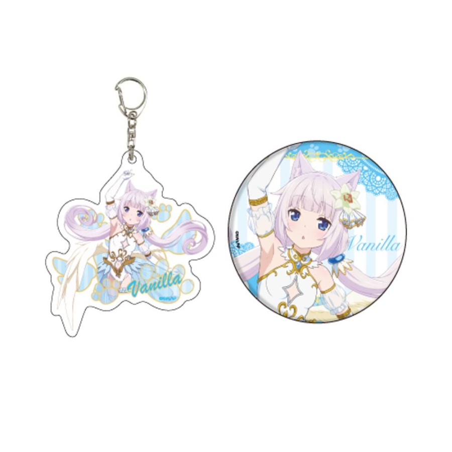 Accessories A3 | Acrylic Key Chain & Can Badge Set Nekopara 02 Vanilla Angel Ver. (Original Illustration)