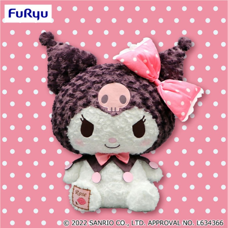 Plush Toys FuRyu | Kuromi Pinky Rose Super Big Dx Plush