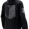 Apparel Cospa | The Survey Corps Hooded Windbreaker Black X White