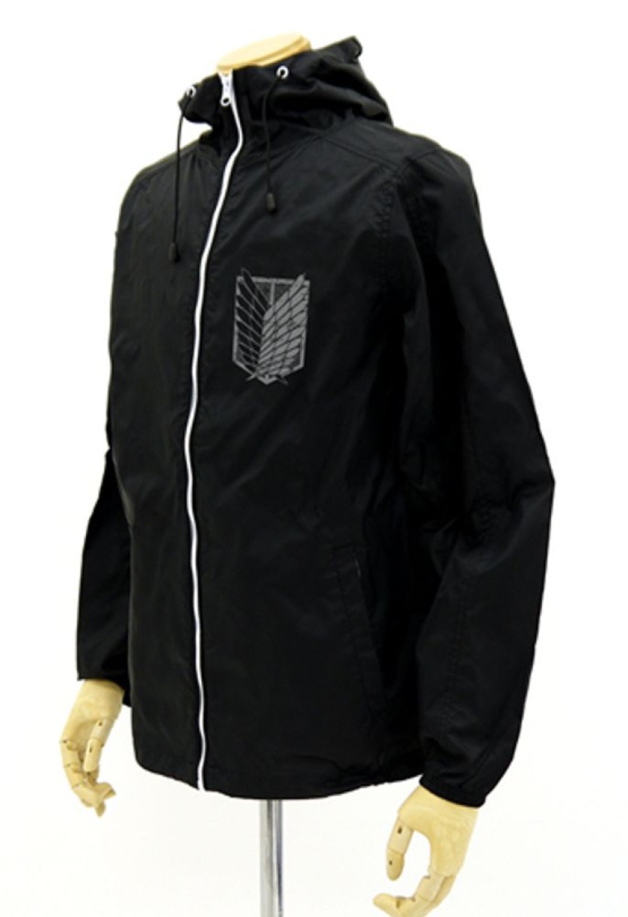 Apparel Cospa | The Survey Corps Hooded Windbreaker Black X White