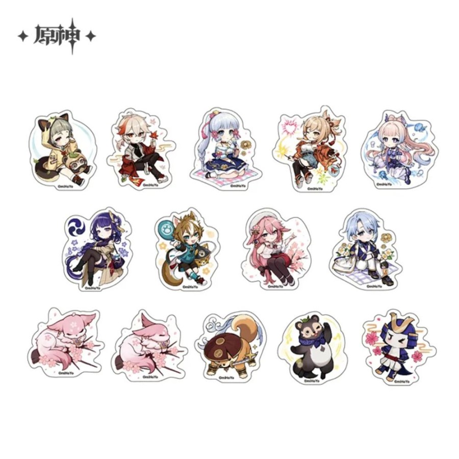 Accessories miHoYo | Genshin Impact Outing Theme Series Chibi Sticker Pack