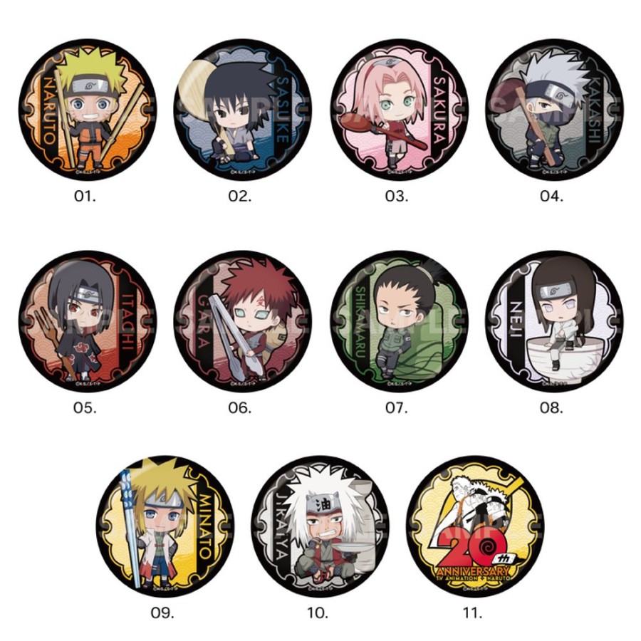 Accessories CS.FRONT | Naruto Shippuden Metallic Can Badge 01 Vol. 1 [Blind Box]