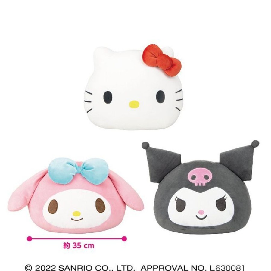 Plush Toys EIKOH | Sanrio Characters Mochi-Mochi Basic Color Face Cushion