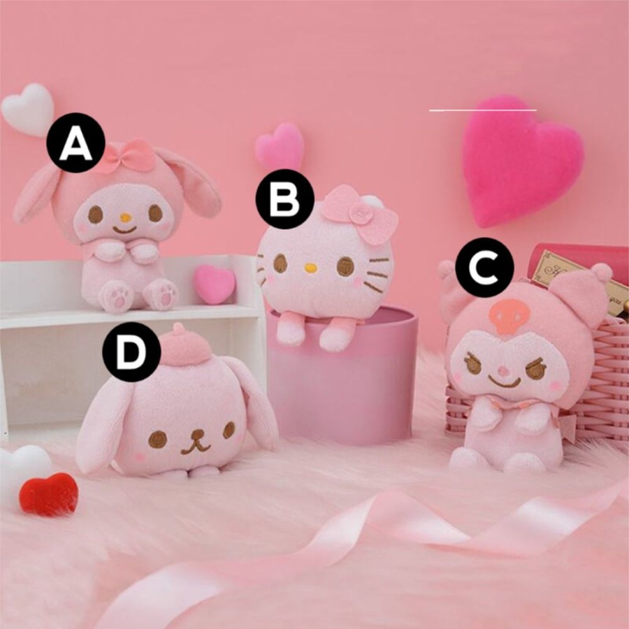 Plush Toys SEGA | Sanrio Characters & You Happiness Pink Plush Mascot Yurukawa Design Plush