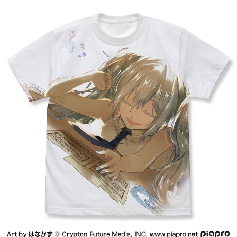 Apparel Cospa | Hatsune Miku Full Graphic T-Shirt Hanakazu Ver. White - Cospa