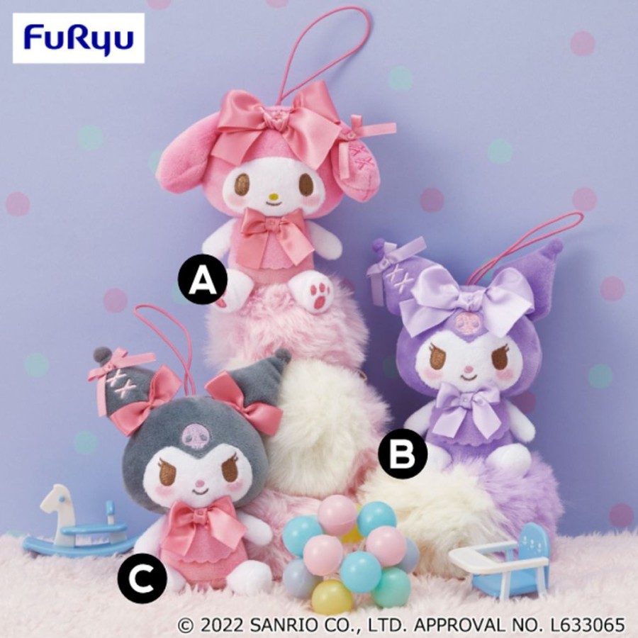 Plush Toys FuRyu | My Melody & Kuromi Cute Ribbon Mascot