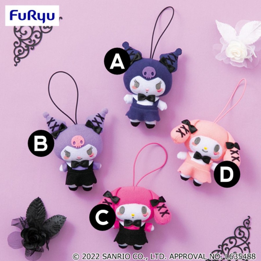 Plush Toys FuRyu | My Melody & Kuromi Black Ribbon Fashion Mascot Plush