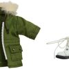 Figures Good Smile Company | Nendoroid Doll Warm Clothing Set: Boots & Mod Coat - Khaki Green