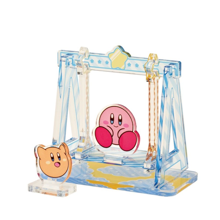 Accessories Ensky | Kirby'S Dream Land Moving Diorama Acrylic Stand 3 Swing (Kirby & Scarfy)