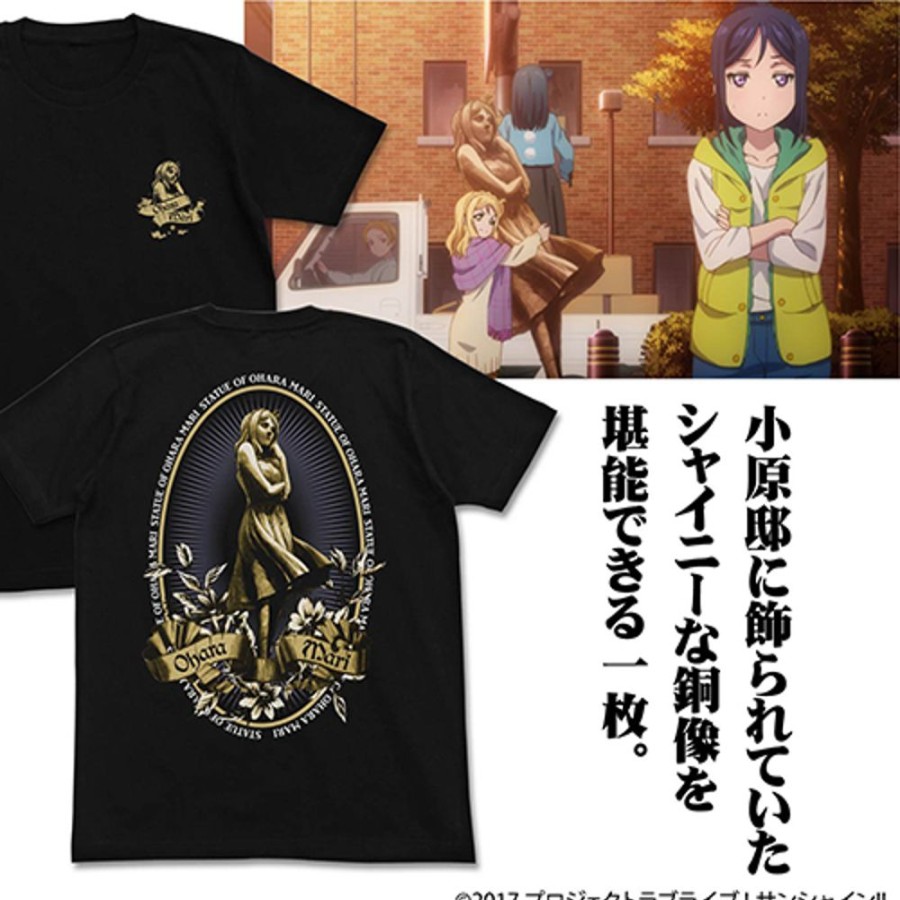 Apparel Cospa | Love Live! Sunshine!! Mari Bronze Statue T-Shirt Black