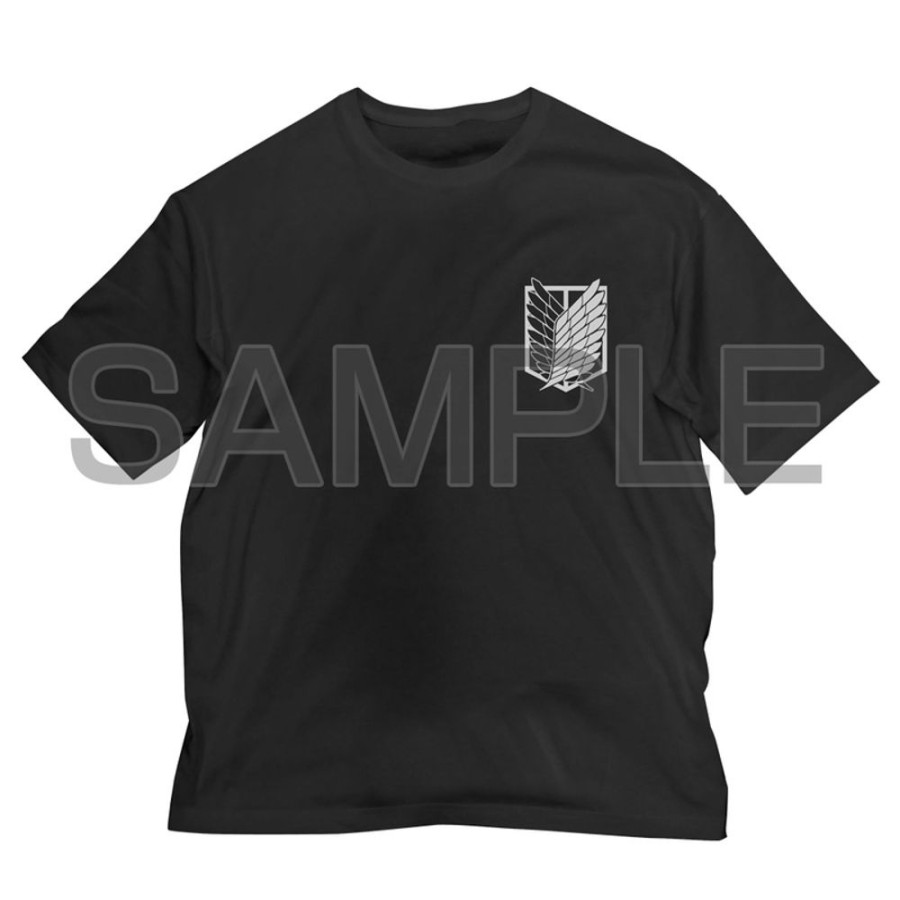 Apparel Cospa | Survey Corps Big Silhouette T-Shirt Black - Cospa