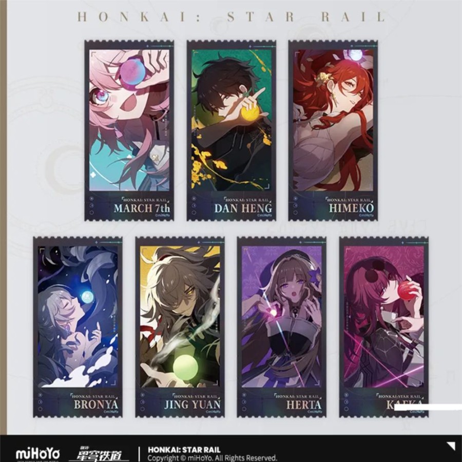 Accessories miHoYo | Honkai: Star Rail Departure Countdown Holographic Ticket Set Of 7 (Not Sold Seperately)