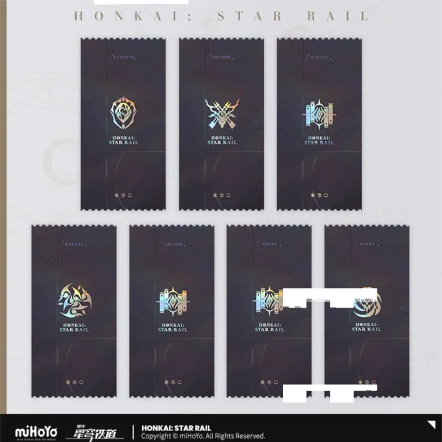 Accessories miHoYo | Honkai: Star Rail Departure Countdown Holographic Ticket Set Of 7 (Not Sold Seperately)