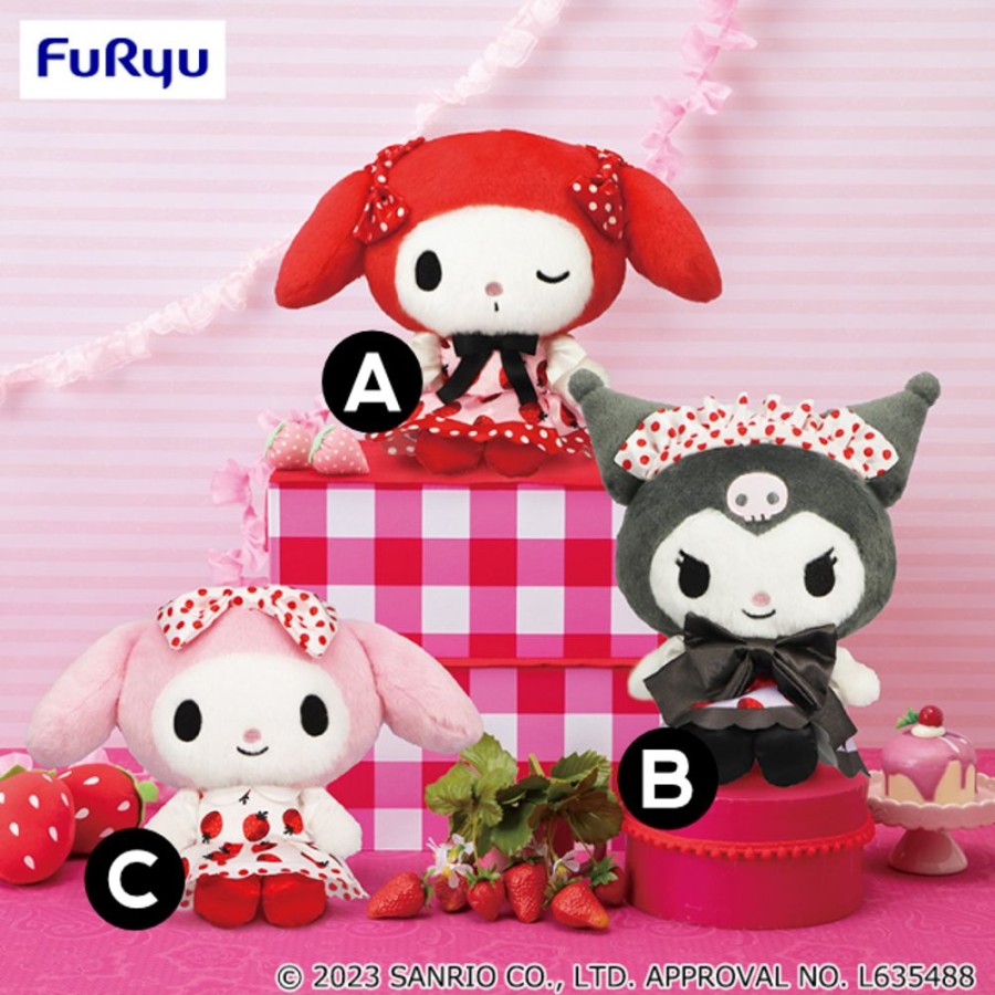 Plush Toys FuRyu | My Melody & Kuromi Strawberry Lolita Plush