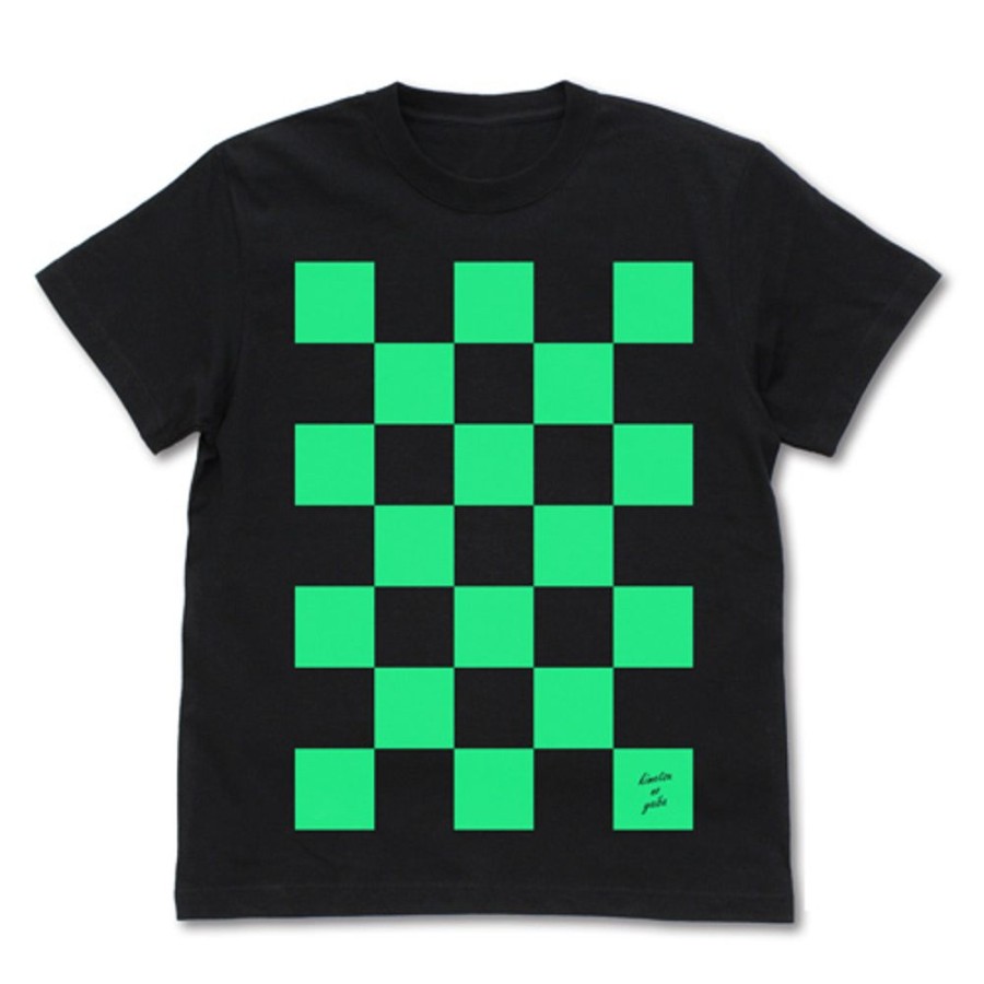 Apparel Cospa | Tanjiro'S Checkered Pattern Design T Shirt Black