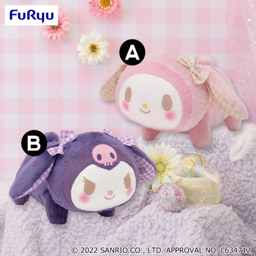 Plush Toys FuRyu | Nakayoshi Kousausa Big Plush - My Melody & Kuromi