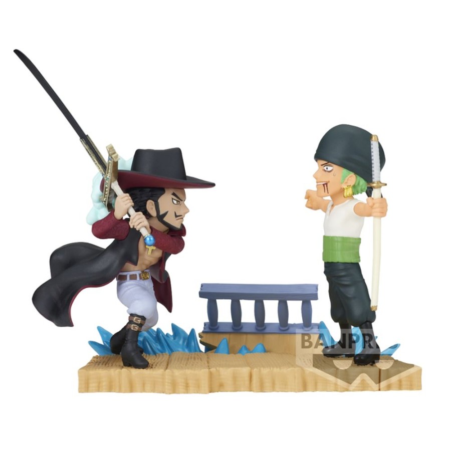 Figures Banpresto | One Piece World Collectable Figure Log Stories - Roronoa Zoro Vs Dracule Mihawk